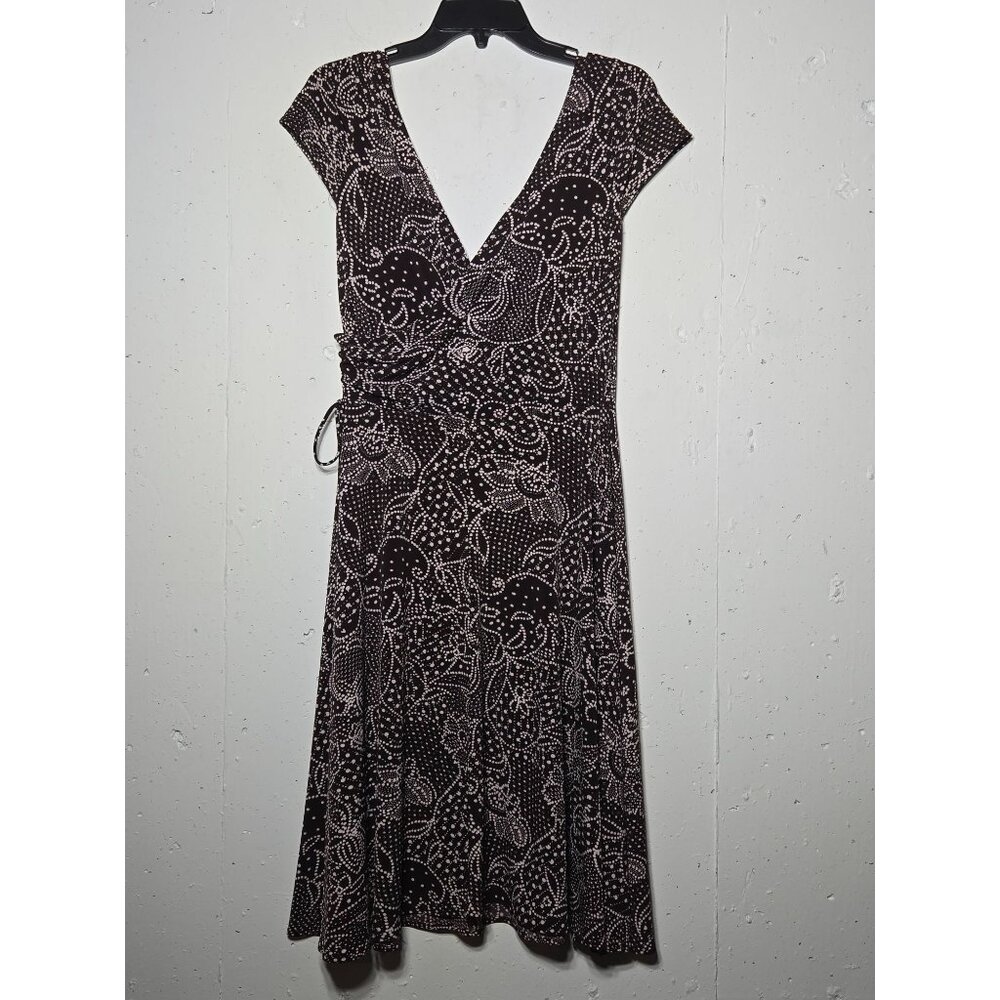 Dressbarn‎ Floral Faux Wrap Dress 10 Fairy Y2K Whimsical Stretch Boho Cottage - Picture 3 of 11